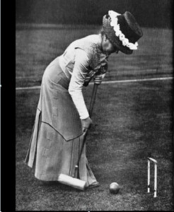 Early croquet player