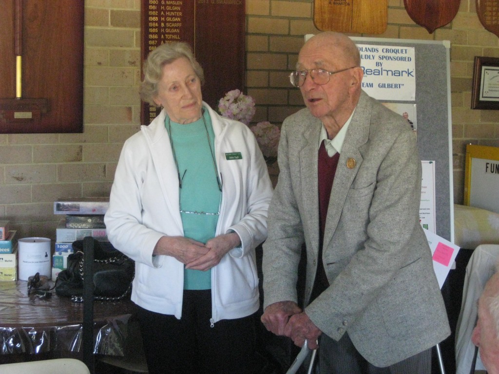 Tournament Manager Helen Eagle and Mr Peter Tothill